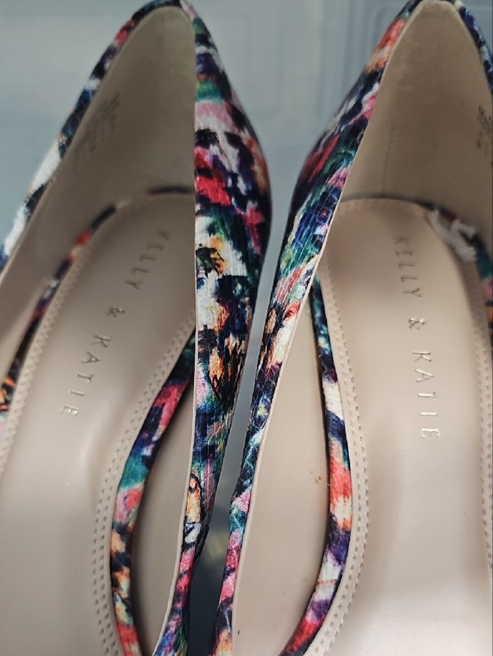 Multicolor Pointed-Toe Pumps - Picture 2 of 6